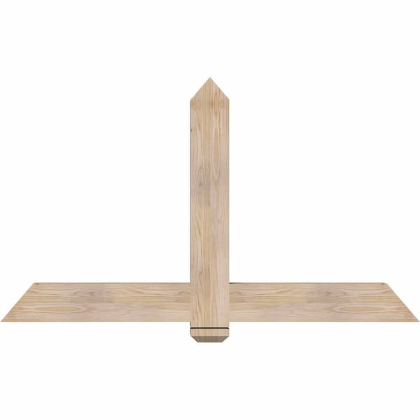 Ekena Millwork Eugene Smooth Timber Gable Bracket, Douglas Fir, 60"W x 35"H x 3 1/2"D x 5 1/2"F, 14/12 Pitch GBW060X35X0406EUG00SDF - main